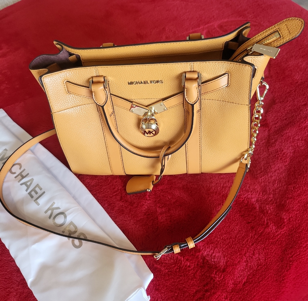 Michael Kors Yellow Leather Satchel